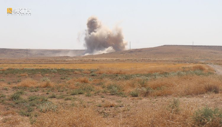 تفجير ألغام بالقرب من طريق تل تمر-سري كانيه – نورث برس