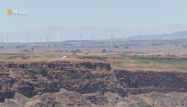 حدود الجولان مقابل قرية جملة بريف درعا الغربي - نورث برس